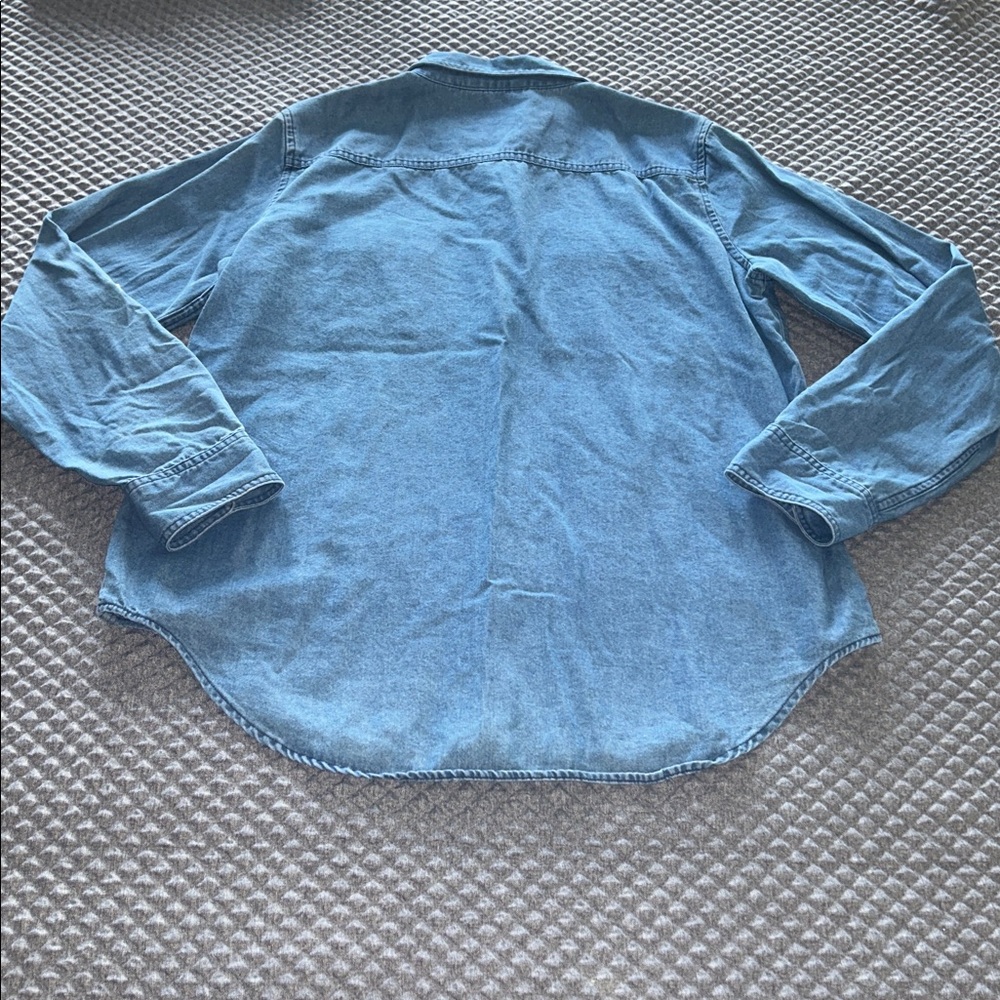 NWT Womens Lucky Brand Indigo Chambray Button Down Shirt - Picture 7 of 7